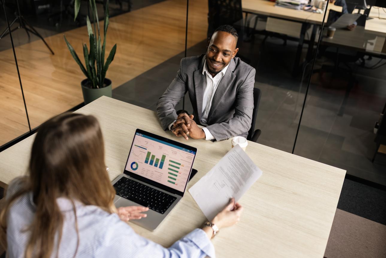 Financial Advisor Meeting Clients